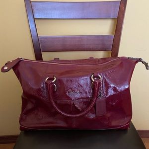 Coach Burgundy Patent Leather Bag